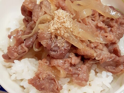 簡単すぐできる！(^^)甘辛タレの牛丼♪